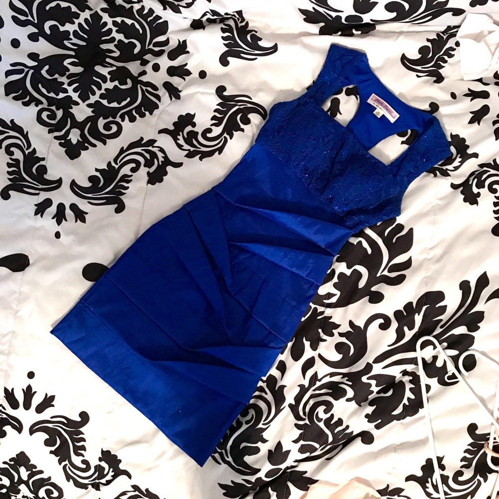 Navy blue mini dress